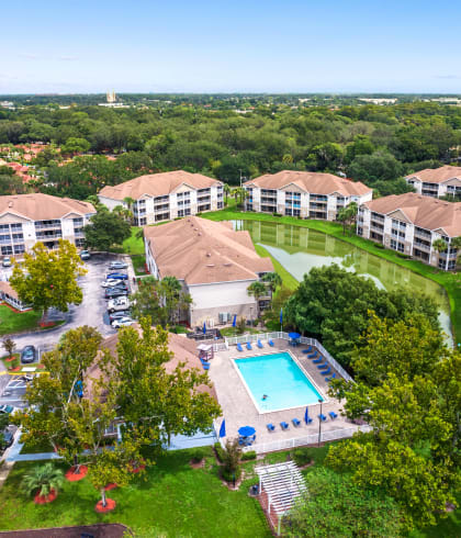 aerial property view at Village Lakes, Orlando, Florida